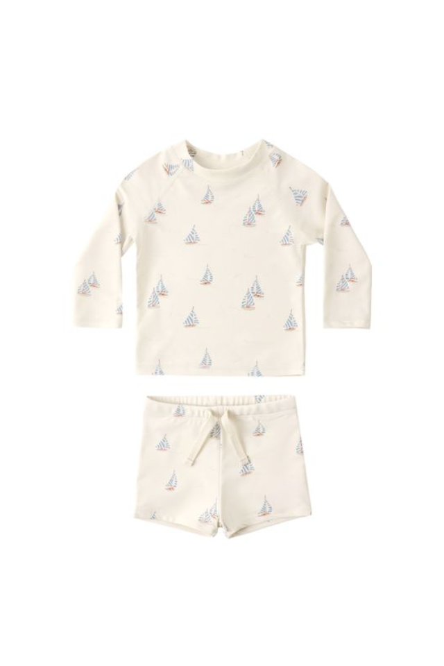 Rylee + Cru Boy's Rashguard Set - Sail