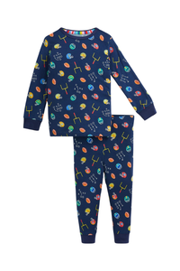 Magnetic Me Modal Long Sleeve PJ - First Down Fun
