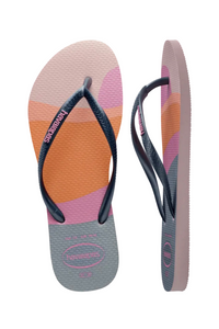 Havaianas Kids Slim Palette Glow Sandal - Peony Rose