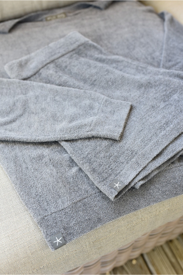 Barefoot Dreams Boatneck Pullover and Shorts Set - Coal