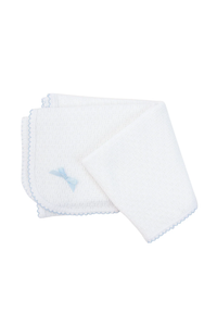Paty White Knit Swaddle Blanket