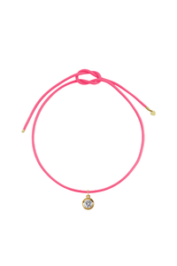 HART Sherbet Pink Necklace Cord with Bezel Charm