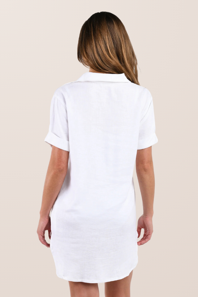La Blanca Delphine Shift Dress Pockets - White