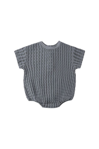 Quincy Mae Relaxed Bubble Romper - Ocean