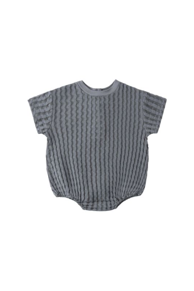 Quincy Mae Relaxed Bubble Romper - Ocean