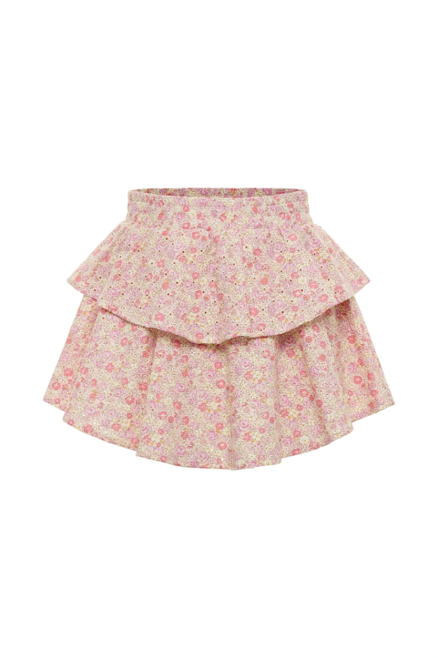 Pleat Parker Skirt - Sweet Tart