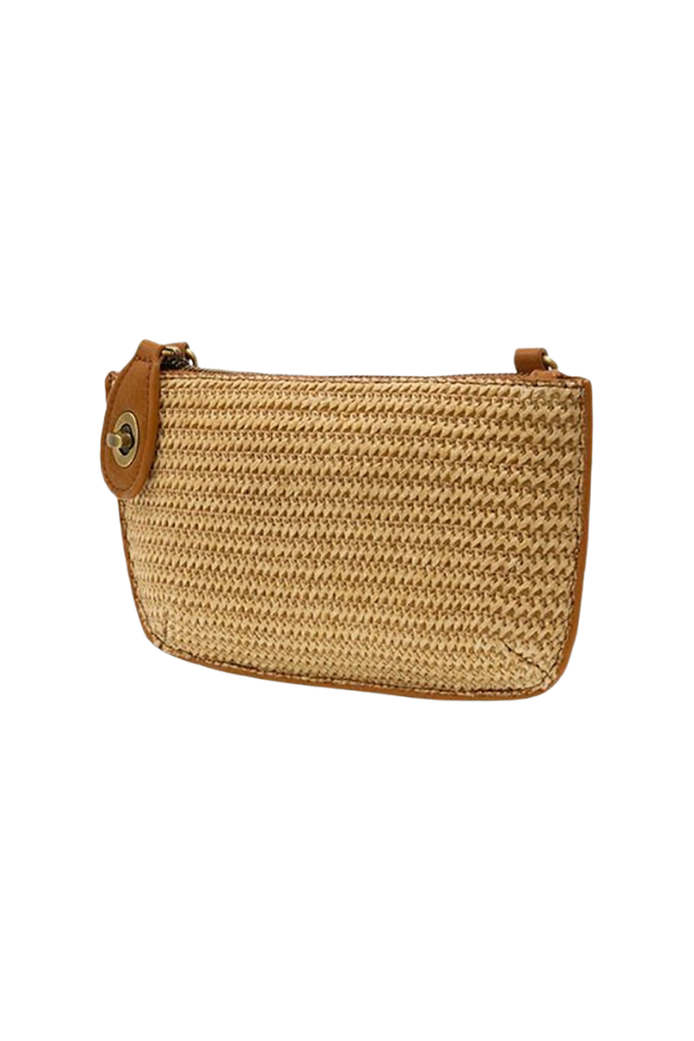 Joy Susan Straw Mini Wristlet Crossbody Clutch