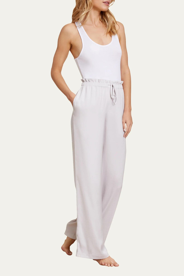 Barefoot Dreams Washed Satin Paperbag Pant