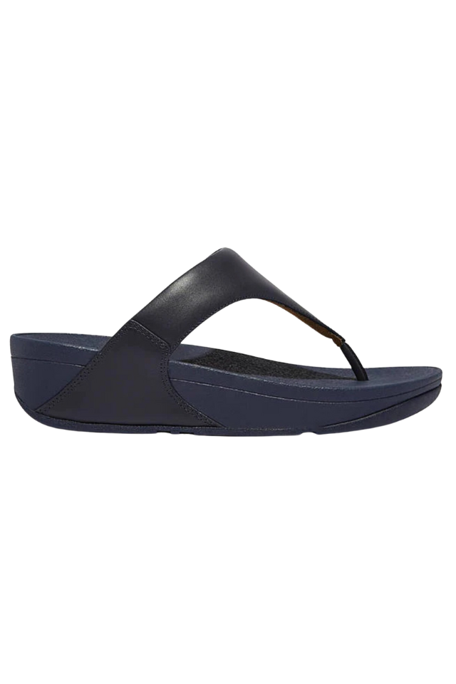 Fit Flop Lulu Leather Toepost - Deepest Blue