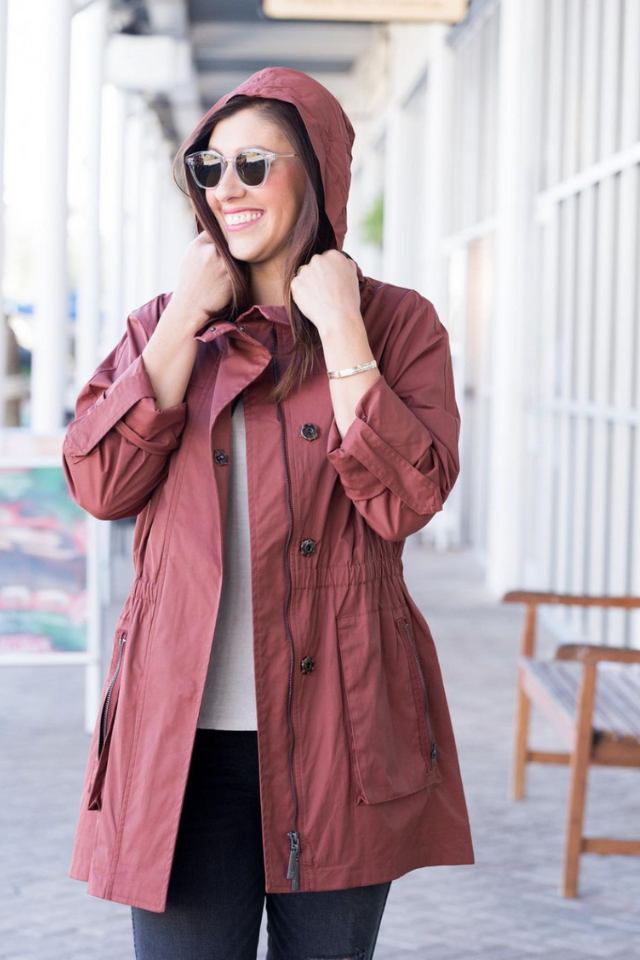 Nikki Jones Ladies Rain Coat Quinn - Terracotta