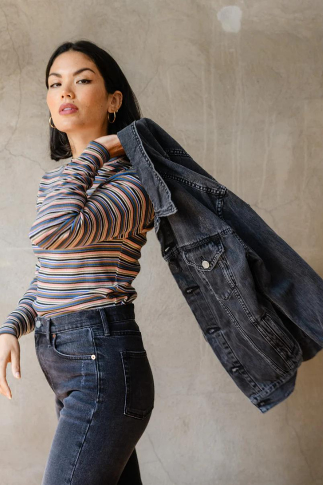 ABLE The Merly Jacket - Washed Black