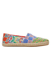 TOMS Alpargata Rope Espadrille Jacquard - Red Multi Mediterranean Tiles