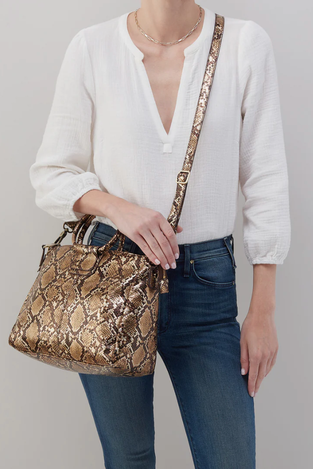 HOBO Sheila Medium Satchel - Golden Snake