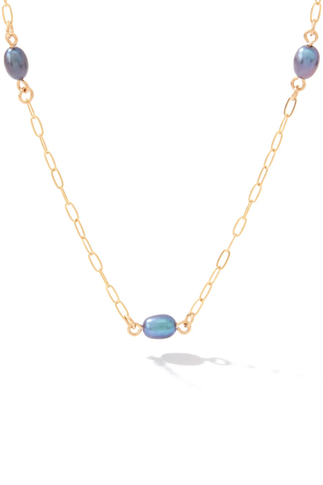 Ronaldo Free to Be Necklace - 14K Gold/Peacock Pearl