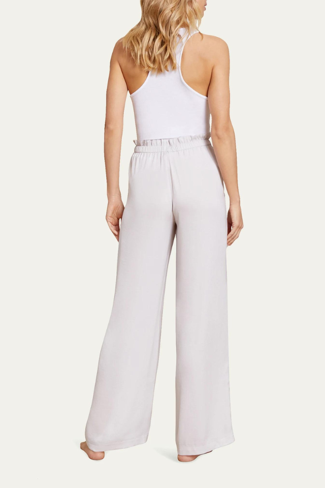 Barefoot Dreams Washed Satin Paperbag Pant