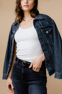 ABLE The Merly Jacket - Washed Black