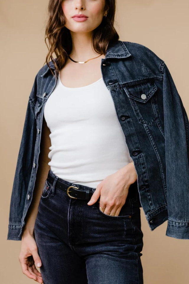ABLE The Merly Jacket - Washed Black