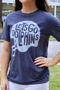 Let's Go Dolphins Helmet Tee