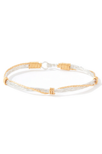 Ronaldo Leap of Faith Bracelet- Sterling Silver with 14k Gold Artist Wire
